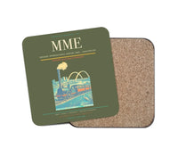 Thumbnail for Teesside International Airport (MME) design on green army 1 piece coaster