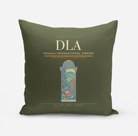 Thumbnail for Douala International Airport (DLA) design on green army pillow
