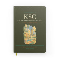 Thumbnail for Košice International Airport (KSC) design on green army notebook