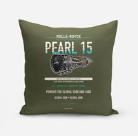 Thumbnail for PEARL 15 design on green army pillow