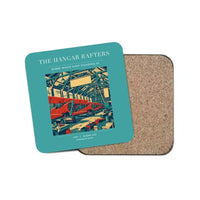 Thumbnail for The Hangar Rafters - Designed Coasters design on turquoise 1-piece