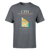 Thumbnail for Copenhagen Airport (CPH) T-Shirt single-side front print in Gray | copenhagen-cph-airport-double-side-t-shirt