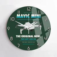 Thumbnail for DJI Mavic Mini design on dark green no frame wall clock