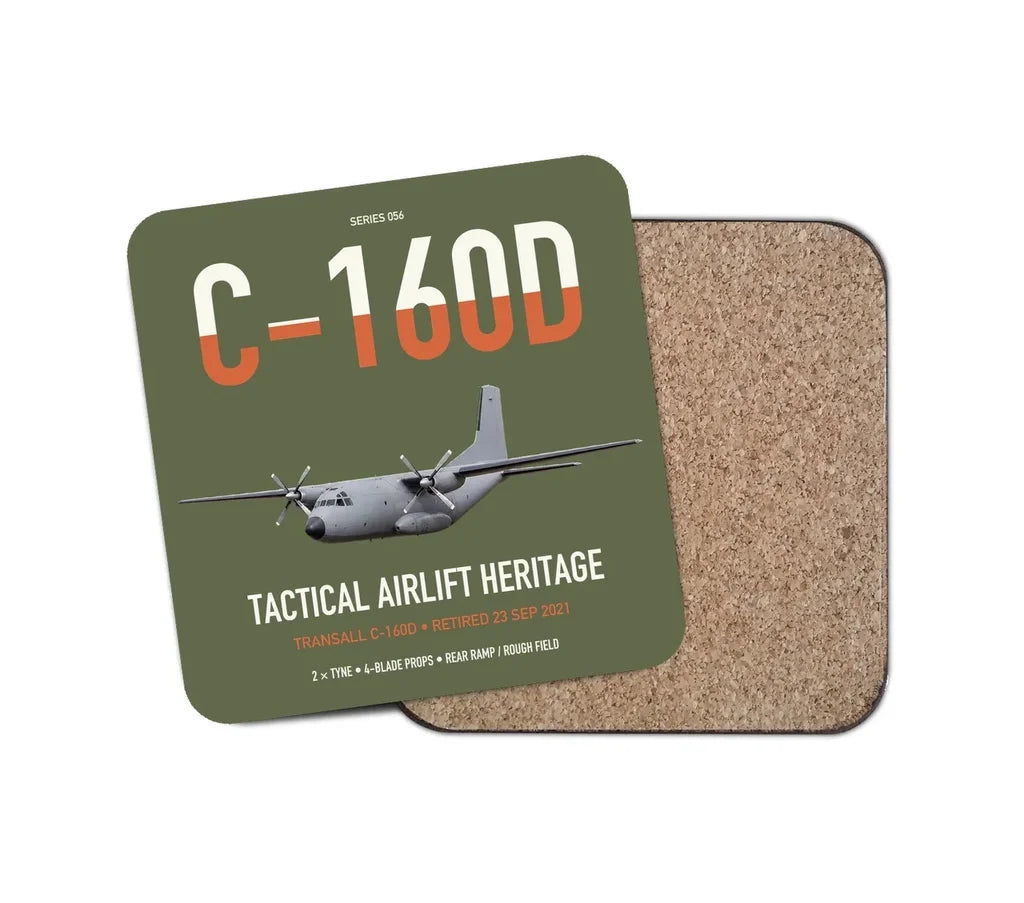 Transall C-160D design on green army 1 piece coaster