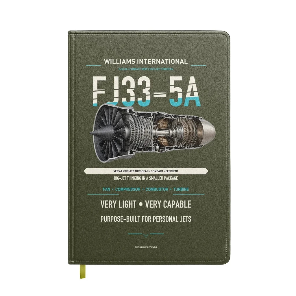 FJ33-5A design on green army notebook