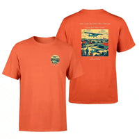 Thumbnail for VINTAGE G4201 - The Checkerboard Fields - Double-Side T-Shirt design on orange double side t shirt