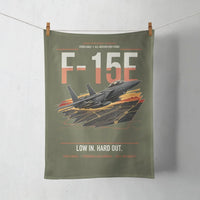 Thumbnail for F-15E Strike Eagle design on green army towel