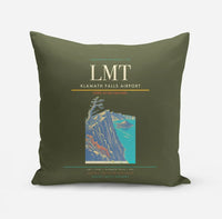 Thumbnail for Klamath Falls Airport (LMT) design on green army pillow