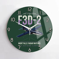 Thumbnail for F3D-2 Skyknight design on dark green no frame wall clock