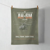 Thumbnail for MD AH-6M Little Bird design on green army towel