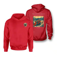 Thumbnail for VINTAGE G4281 - The Snowshoe Rescue - Double-Side Hoodie design on red double side