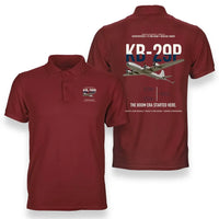 Thumbnail for KB-29P SUPERFORTRESS design on red double-side polo t-shirt, double-side print