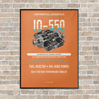 Thumbnail for IO-550 vertical canvas print - framed - orange background