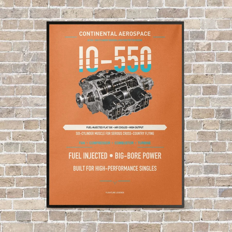 IO-550 vertical canvas print - framed - orange background