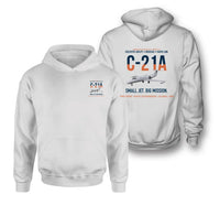 Thumbnail for C-21A LEARJET design on white hoodie