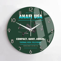 Thumbnail for Parrot ANAFI USA design on dark green no frame wall clock