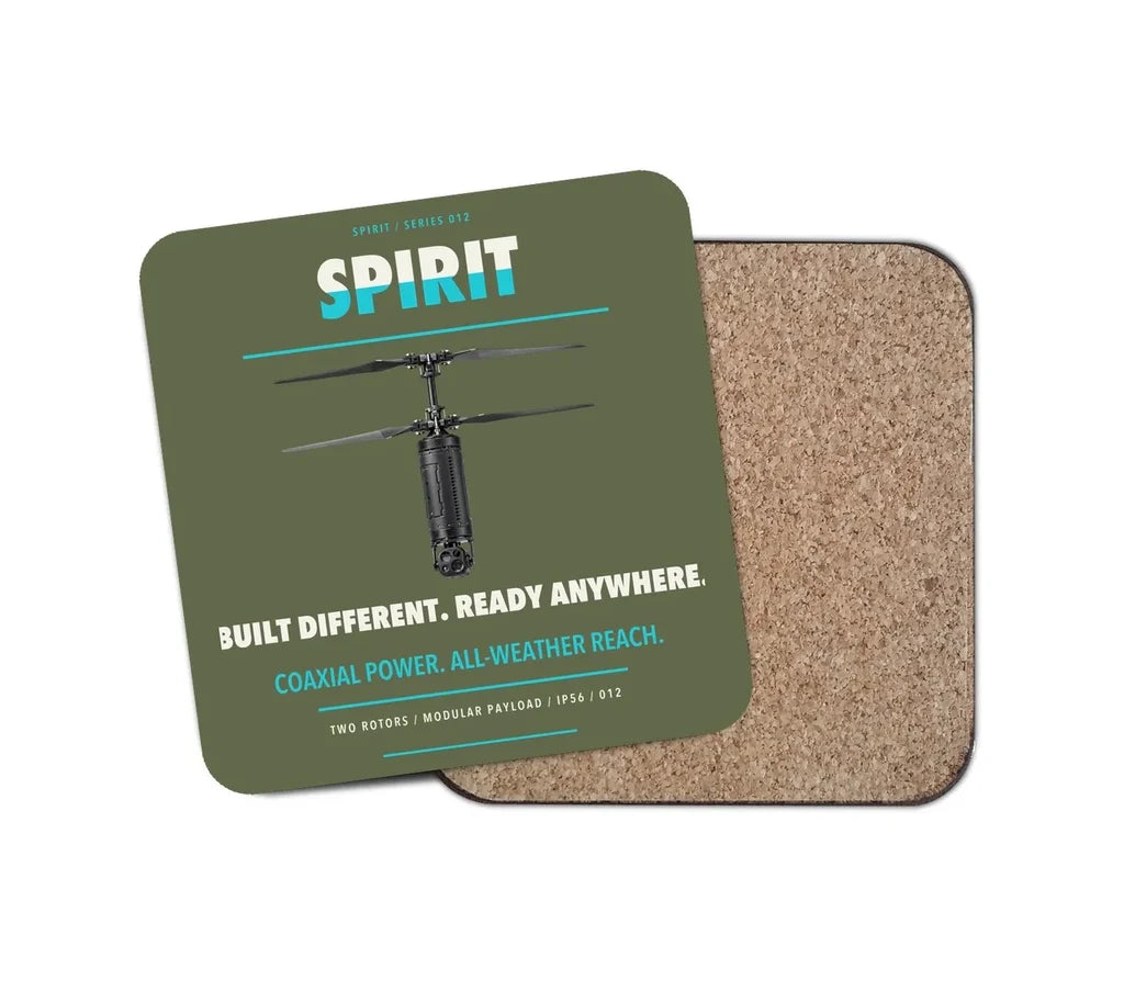Ascent AeroSystems Spirit design on green army 1 piece coaster
