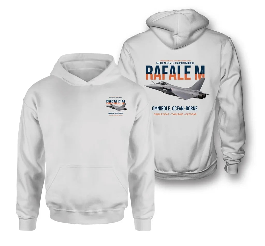 RAFALE M F4.1 design on white hoodie