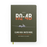Thumbnail for RQ-4B Global Hawk design on green army notebook