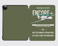 Thumbnail for Cessna Citation Encore+ design on green army ipad tablet case