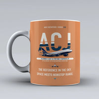 Thumbnail for ACJ320neo Mug design on orange airbus