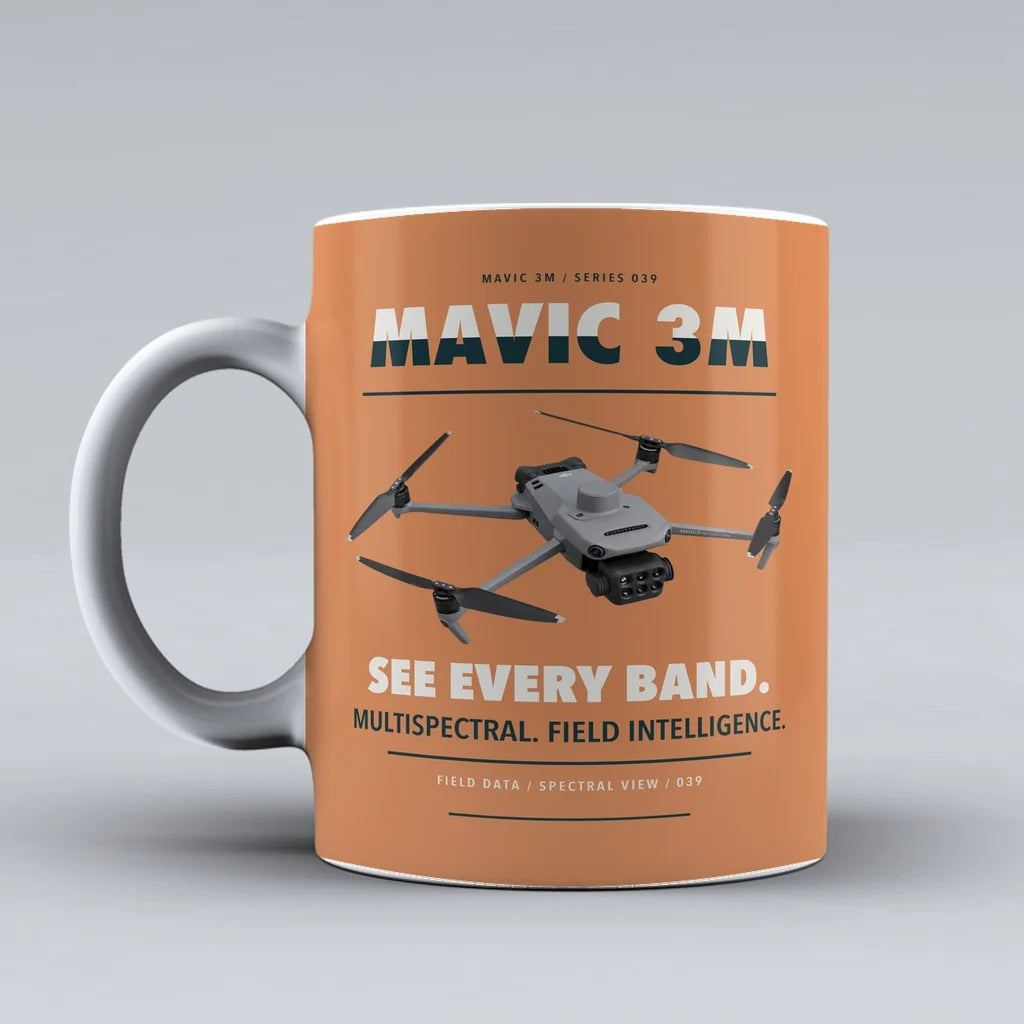 Mavic 3 Multispectral Mug design on orange dji