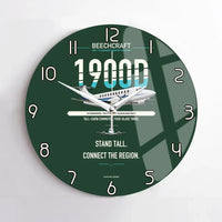 Thumbnail for Beechcraft 1900D design on dark green no frame wall clock