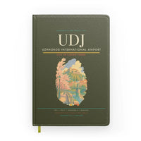 Thumbnail for Uzhhorod International Airport (UDJ) design on green army notebook