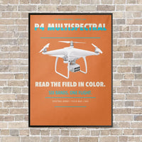 Thumbnail for DJI P4 Multispectral vertical canvas print - framed - orange background