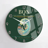 Thumbnail for Rafael Hernández Airport (BQN) design on dark green no frame wall clock