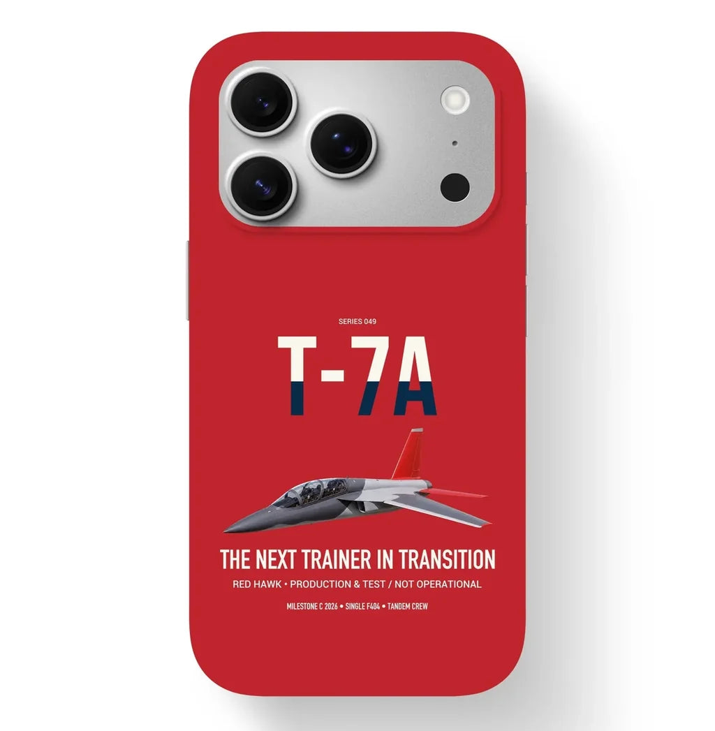 T-7A Red Hawk design on red magsafe iphone case, for iPhone 17 Pro