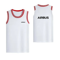 Thumbnail for Airbus & Text Designed Basketball Style Sports Tank Tops - view 14