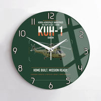 Thumbnail for Korea Aerospace Industries KUH-1 Surion design on dark green no frame wall clock