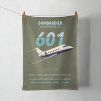 Thumbnail for Bombardier Challenger 601 design on green army towel