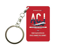 Thumbnail for Airbus ACJ TwoTwenty Key Chain design on red key chain