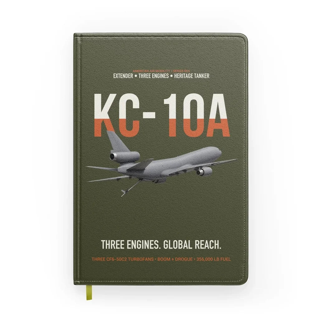 KC-10A EXTENDER design on green army notebook