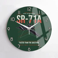 Thumbnail for SR-71A Blackbird design on dark green no frame wall clock