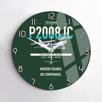 Thumbnail for Tecnam P2008JC NG design on dark green no frame wall clock