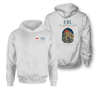 Thumbnail for Erbil International Airport (EBL) design on white double-side hoodie