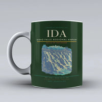 Thumbnail for Idaho Falls Regional Airport (IDA) airport code design on dark green ceramic mug