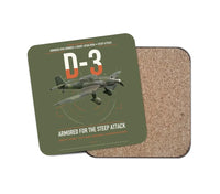 Thumbnail for Junkers Ju 87D-3 design on green army 1 piece coaster
