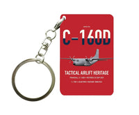 Thumbnail for Transall C-160D design on red designed key chain, double-side print