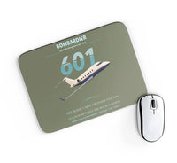 Thumbnail for Bombardier Challenger 601 design on green army rectangle mouse pad