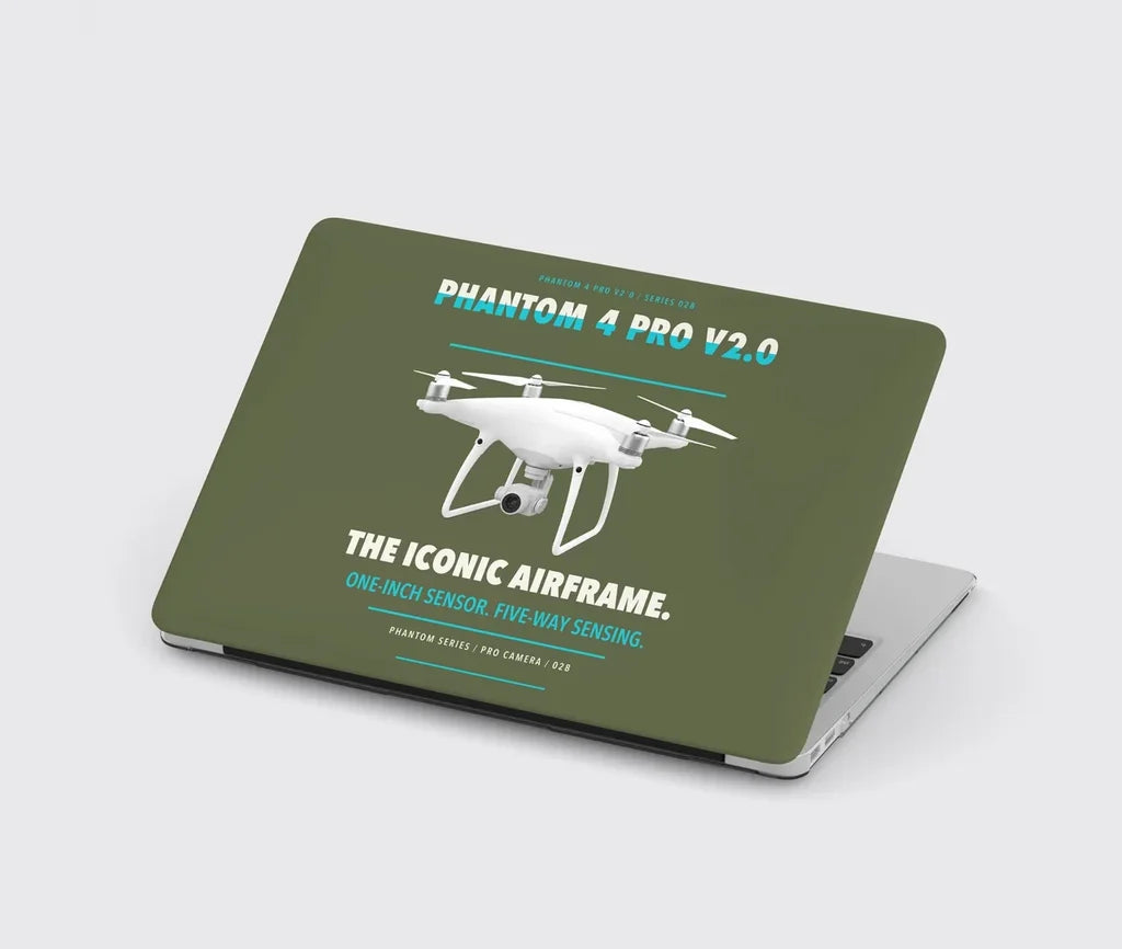 DJI Phantom 4 Pro V2.0 design on green army MacBook case