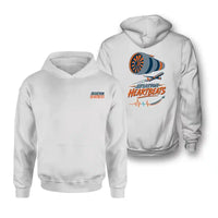 Thumbnail for SIGNAL 614 - Aviation Heartbeats V2 - Double-Side Hoodie design on white double side hoodie