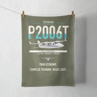 Thumbnail for Tecnam P2006T design on green army towel