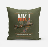 Thumbnail for Hawker Hurricane Mk I design on green army pillow