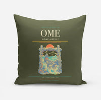 Thumbnail for Nome Airport (OME) design on green army pillow