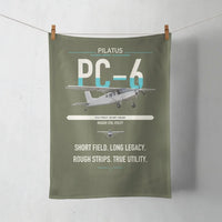 Thumbnail for Pilatus PC-6 Porter design on green army towel