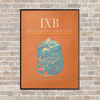 Thumbnail for Bagdogra International Airport IXB — Siliguri vertical canvas print - framed - orange background